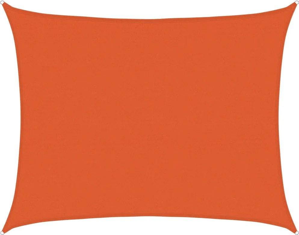 vidaXL narancssárga négyszögletű HDPE napvitorla 160 g/m² 6x8 m