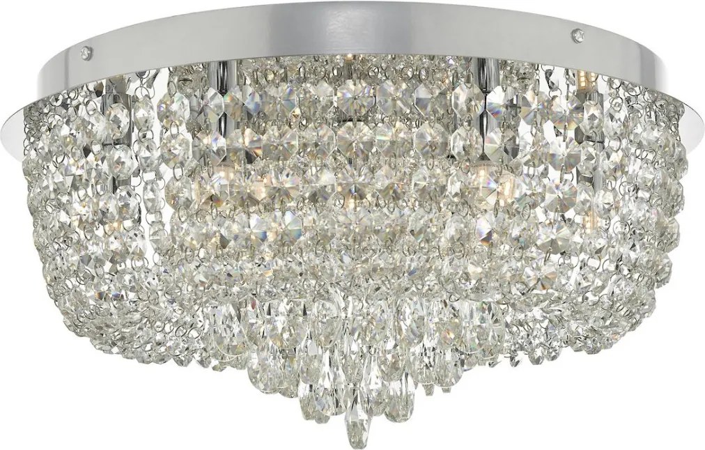 DAR LIGHTING EIT5008 EITAN Kristály Mennyezeti Lámpa Csiszolt Króm G9 IP20
