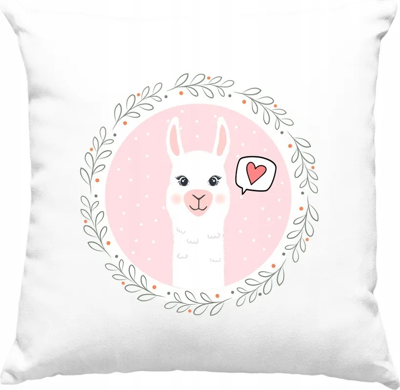 Alpaka Kedves Gyerek Párna 1 Fehér