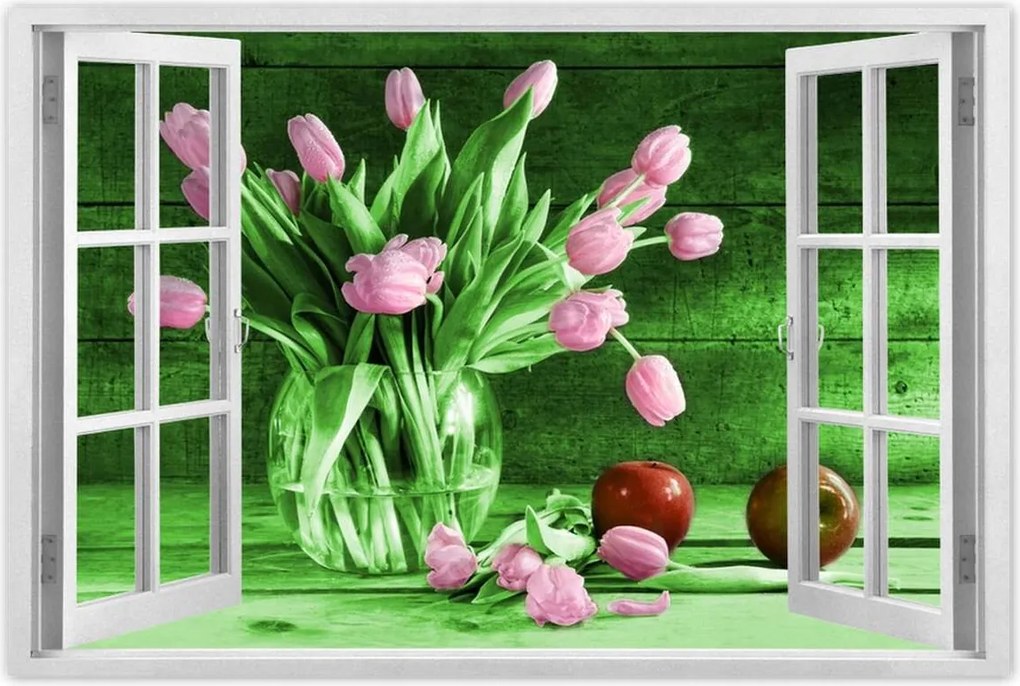 Poszterek 120x80 Zöld deszkák