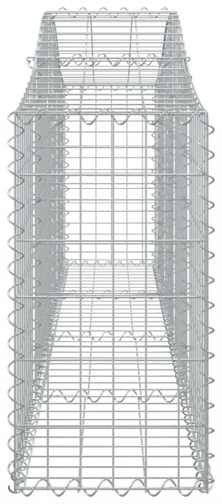 2 db íves horganyzott vas gabion kosár 200x30x60/80 cm