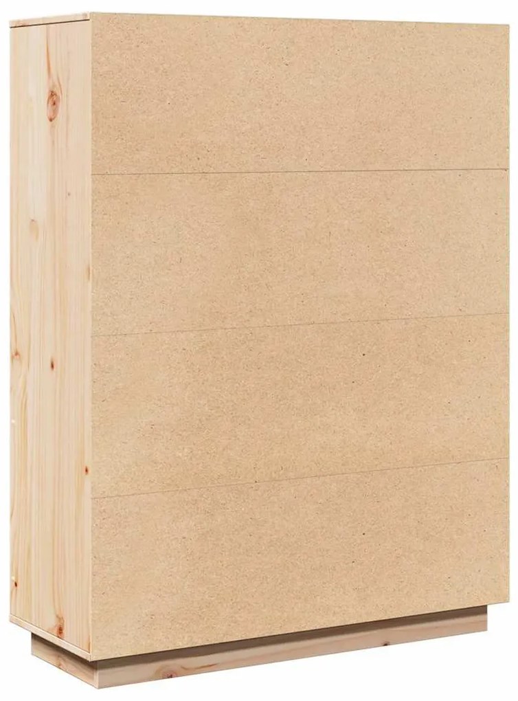 tömör fenyőfa magasszekrény 89x34x116,5 cm