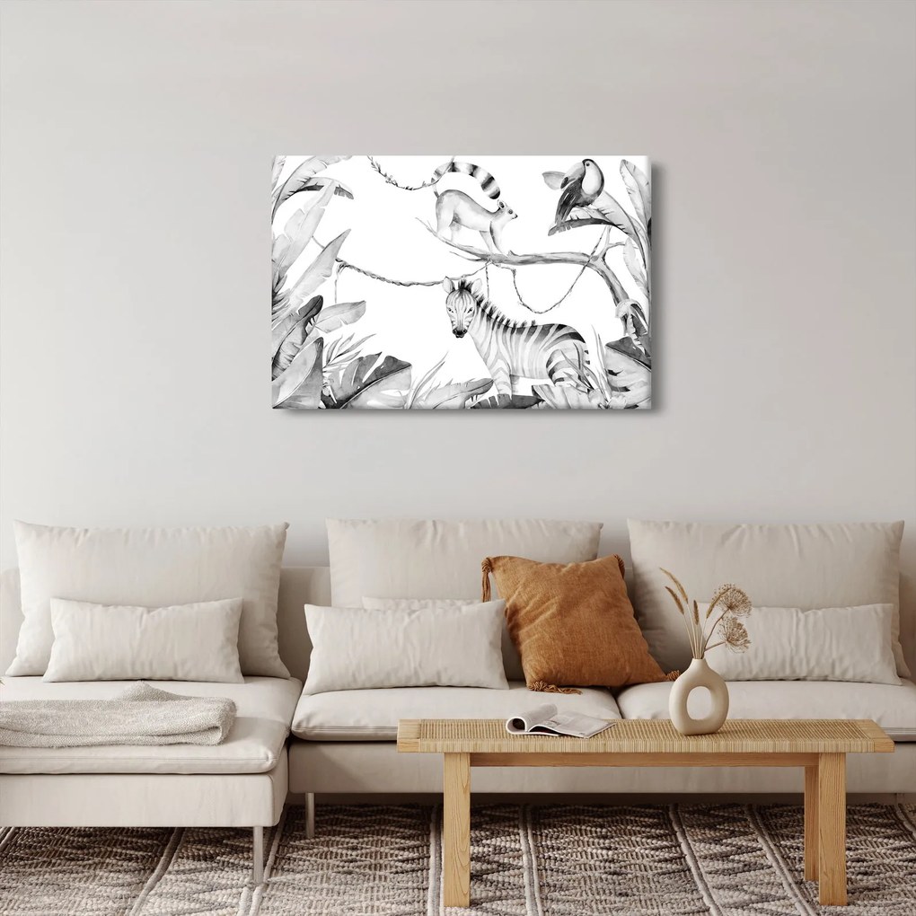 Kép - Akvarell dzsungel (90x60 cm)