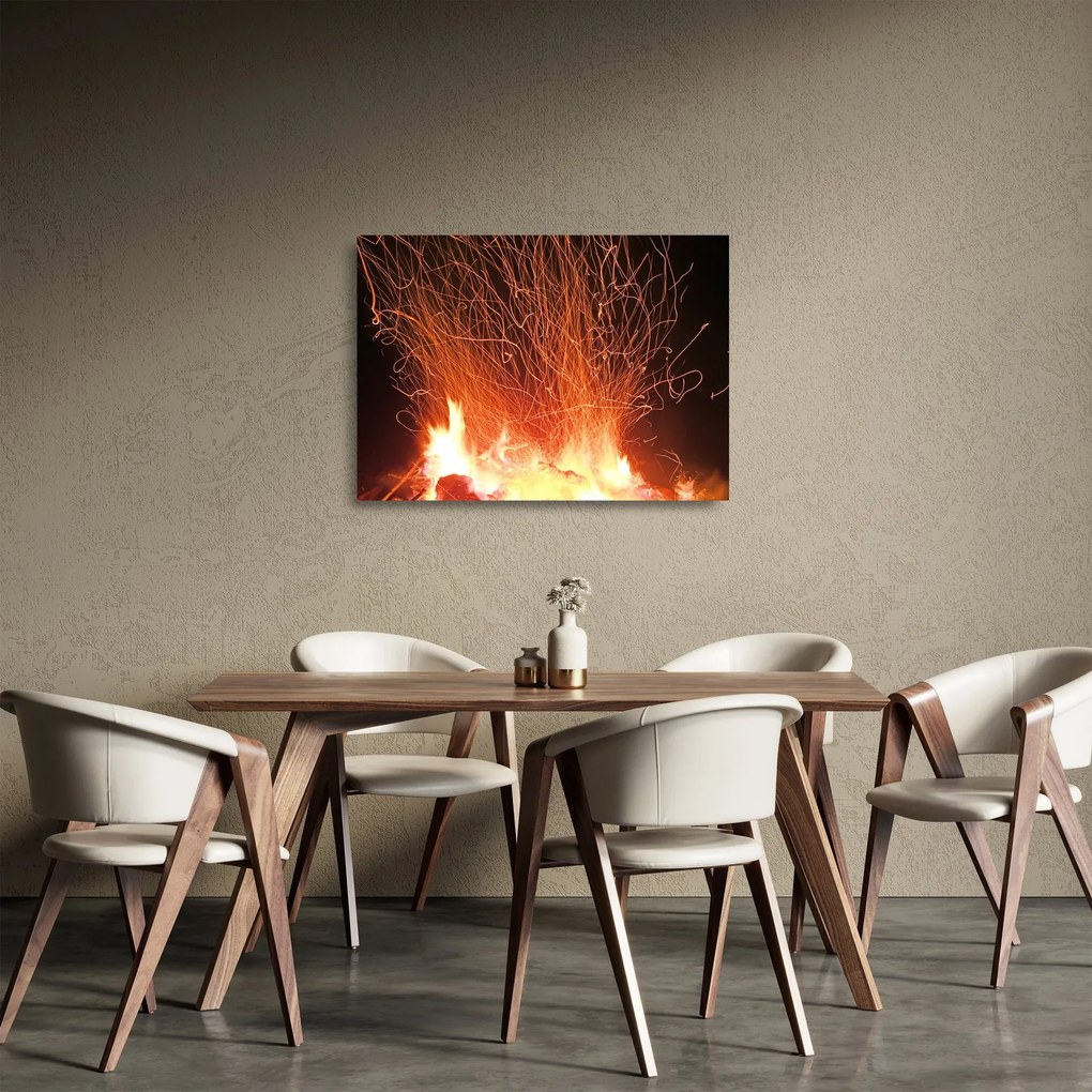 A tűz képe (üvegen) (70x50 cm)
