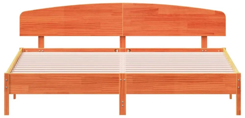 viaszbarna tömör fenyőfa ágy matrac nélkül 180 x 200 cm