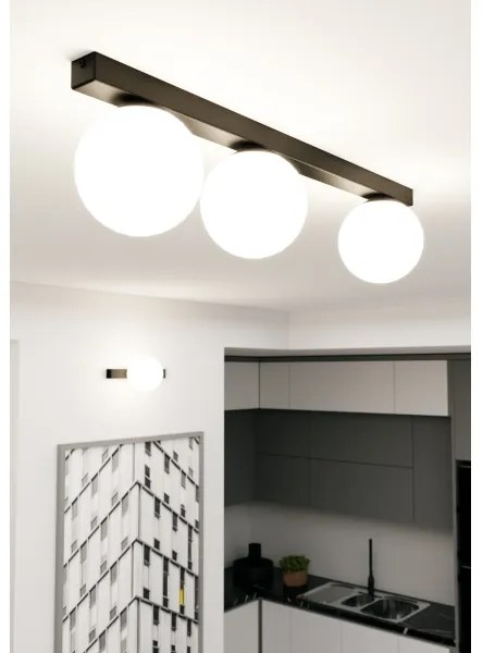 Mennyezeti lámpa FIT 3xE14/10W/230V fekete/fehér