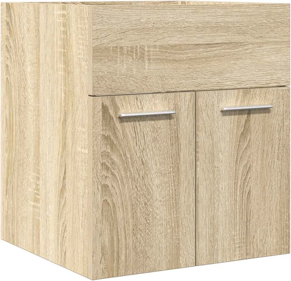 vidaXL sonoma tölgy szerelt fa fürdőszobai mosdószekrény 41x38,5x46 cm
