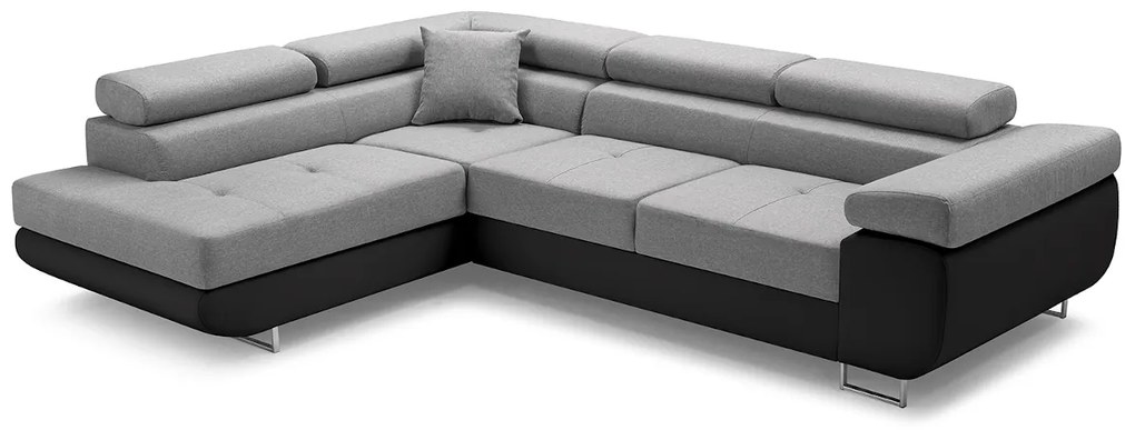 ALFA sarok kanapéágy, 273x70/85x203, sioux 1115/lux 23, jobb sarok