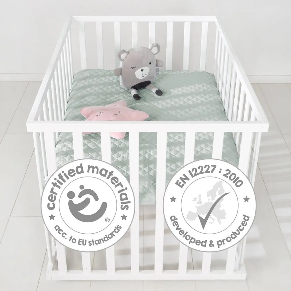 Fehér gurulós járóka 100x75 cm Style – Roba