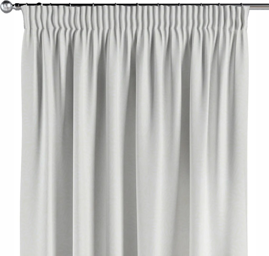 Függöny ráncoló szalaggal 1 db 130x260cm krémfehér, levelek