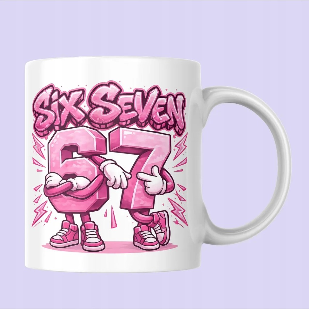 Bögre Six Seven 67 Steal A Brainrot Roblox Ajándék Gamer Mém Játékosoknak