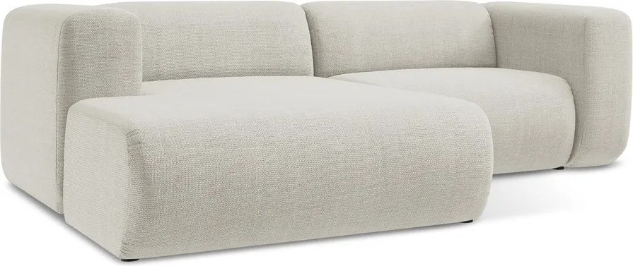 Bézs sarokkanapé (bal oldali-heverő résszel) Ekahi – Makamii