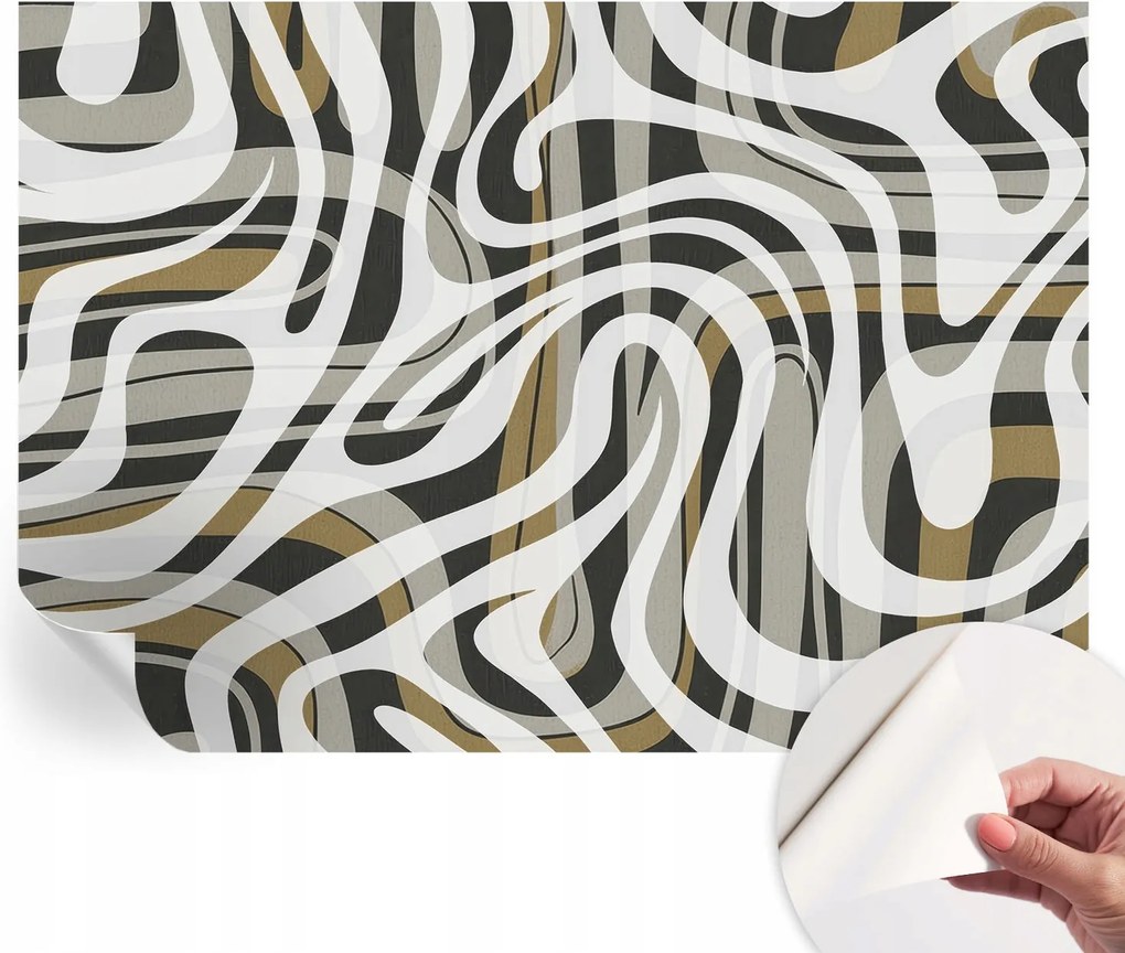 Fotótapéta Öntapadós Design Divatos Absztrakt vonalak 312x219 cm