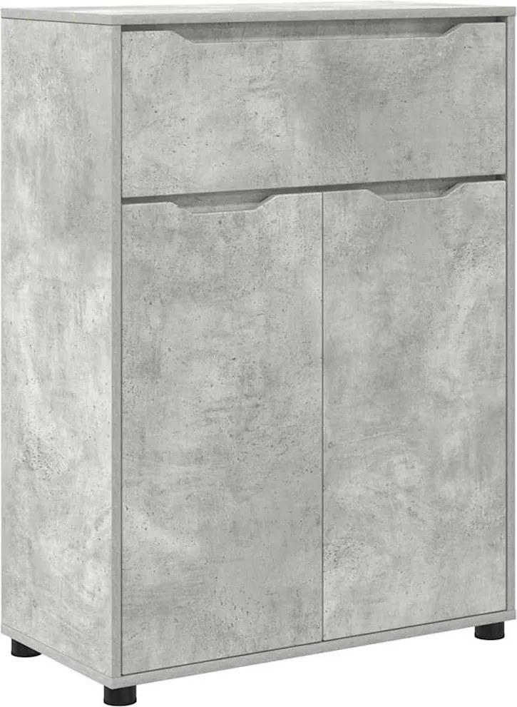 vidaXL Fürdőszoba Székény Beton Szürke 72,5 x 36,5 x 100 cm Faanyag