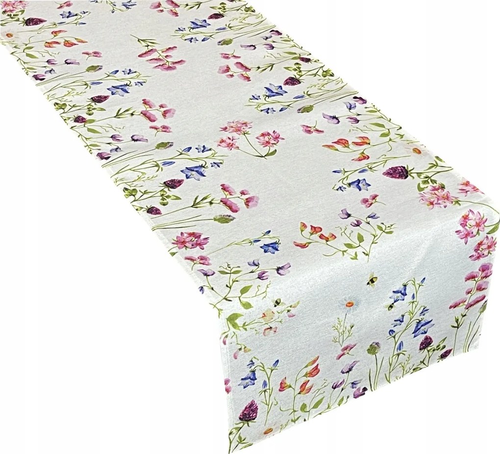 Nyomott Mintás Futófelület 40x140 Téglalap Alakú Virágok