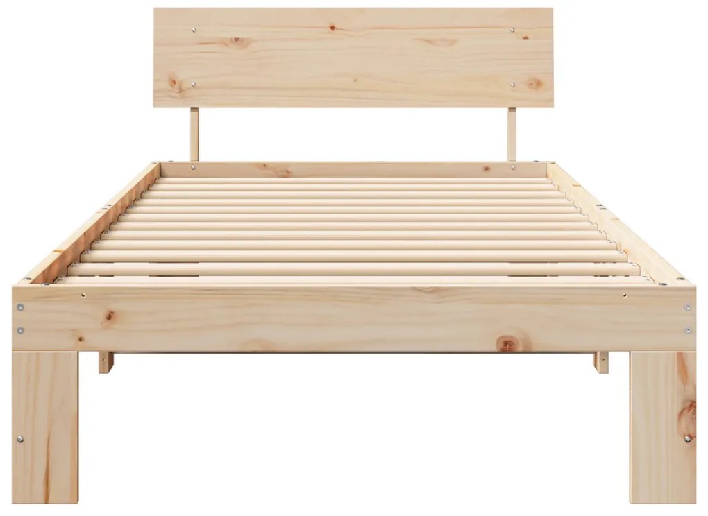 Ágykeret fejtámlával 80x200 cm Tömör fenyőfából