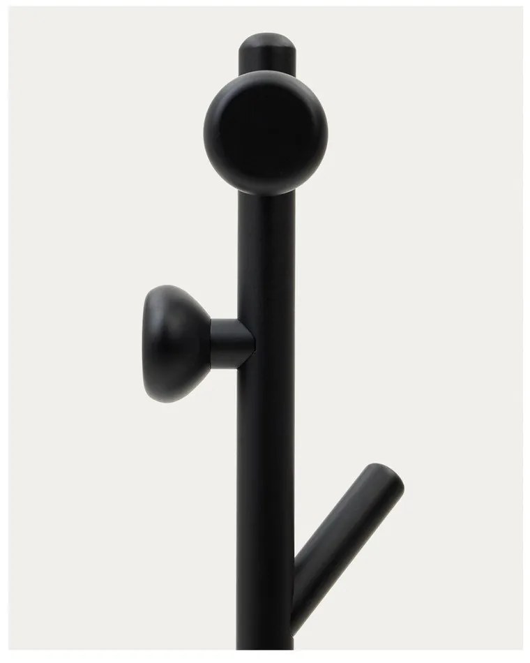 Fekete bükkfa fogas 46x170 cm Nadue – Kave Home