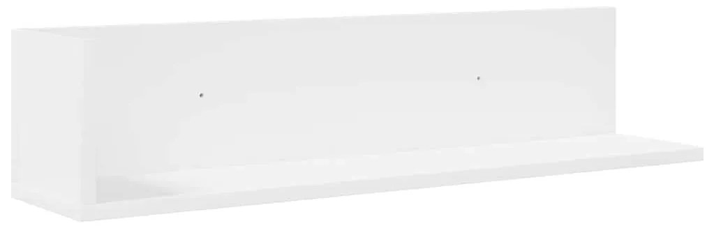 2 db fehér szerelt fa fali polc 75 x 16,5 x 16,5 cm