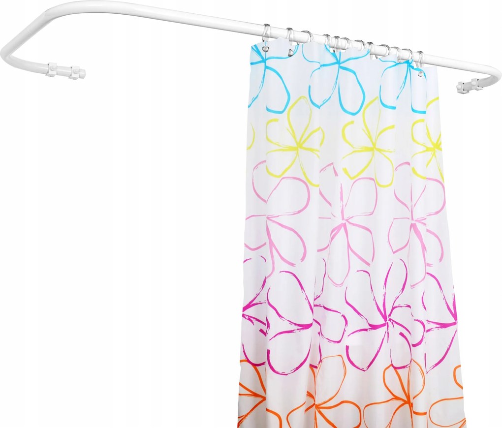 Zuhanyfüggöny Rúd Szögletes Zuhanytálca 70X90