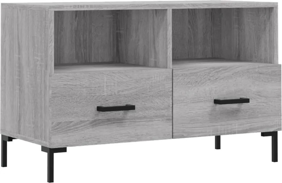 vidaXL szürke sonoma színű szerelt fa TV-szekrény 80x36x50 cm