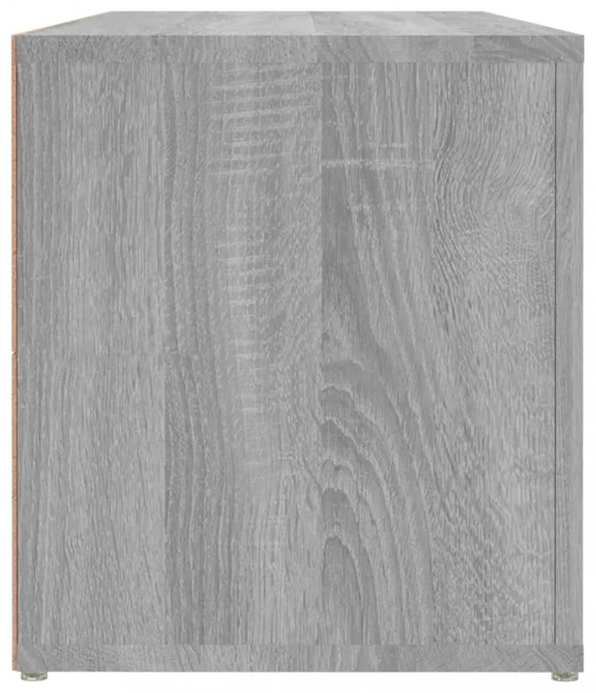 szürke sonoma színű szerelt fa TV-szekrény 100x31,5x35 cm