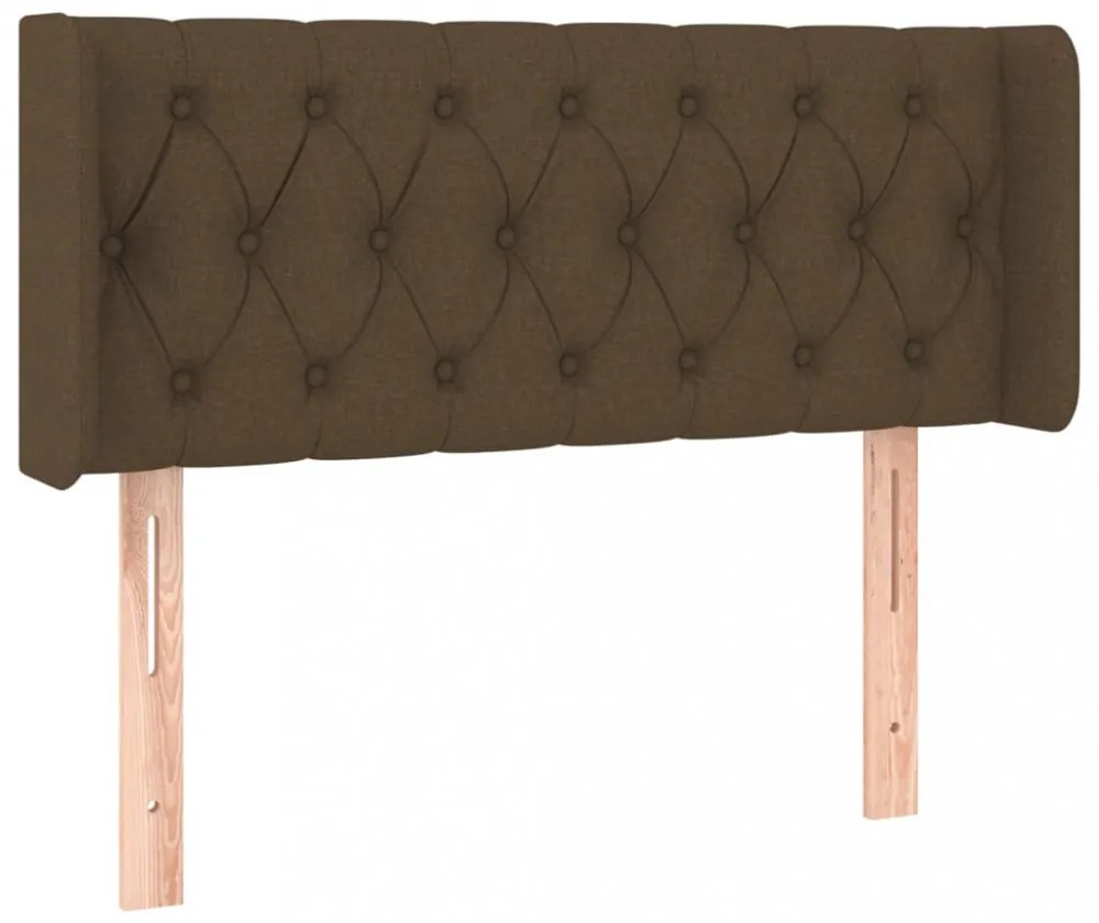 sötétbarna szövet fejtámla 103x16x78/88 cm