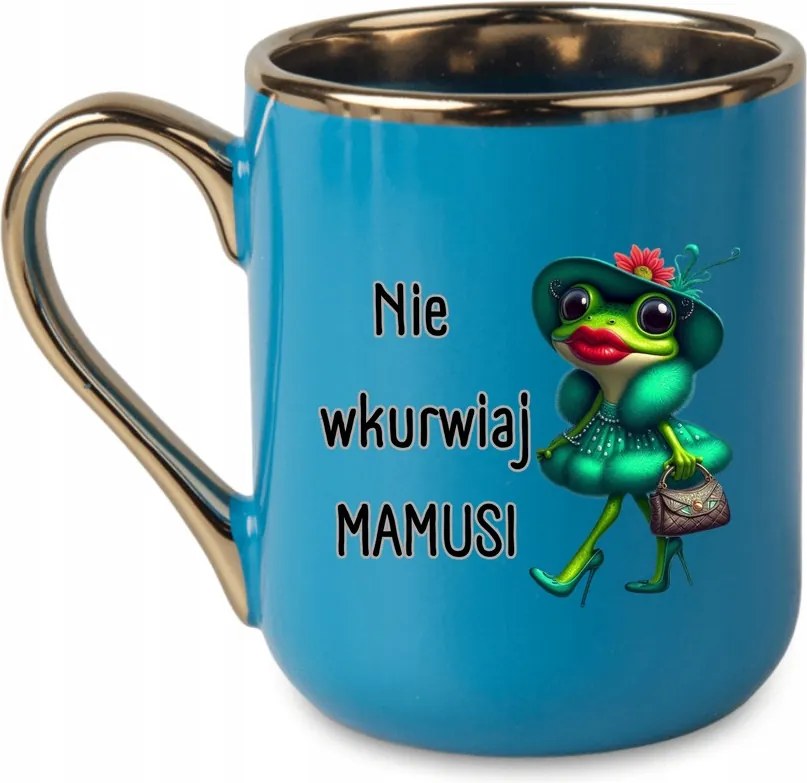 Elegáns bögre "Ne idegesítsd fel anyát" +Béka 330 Kék