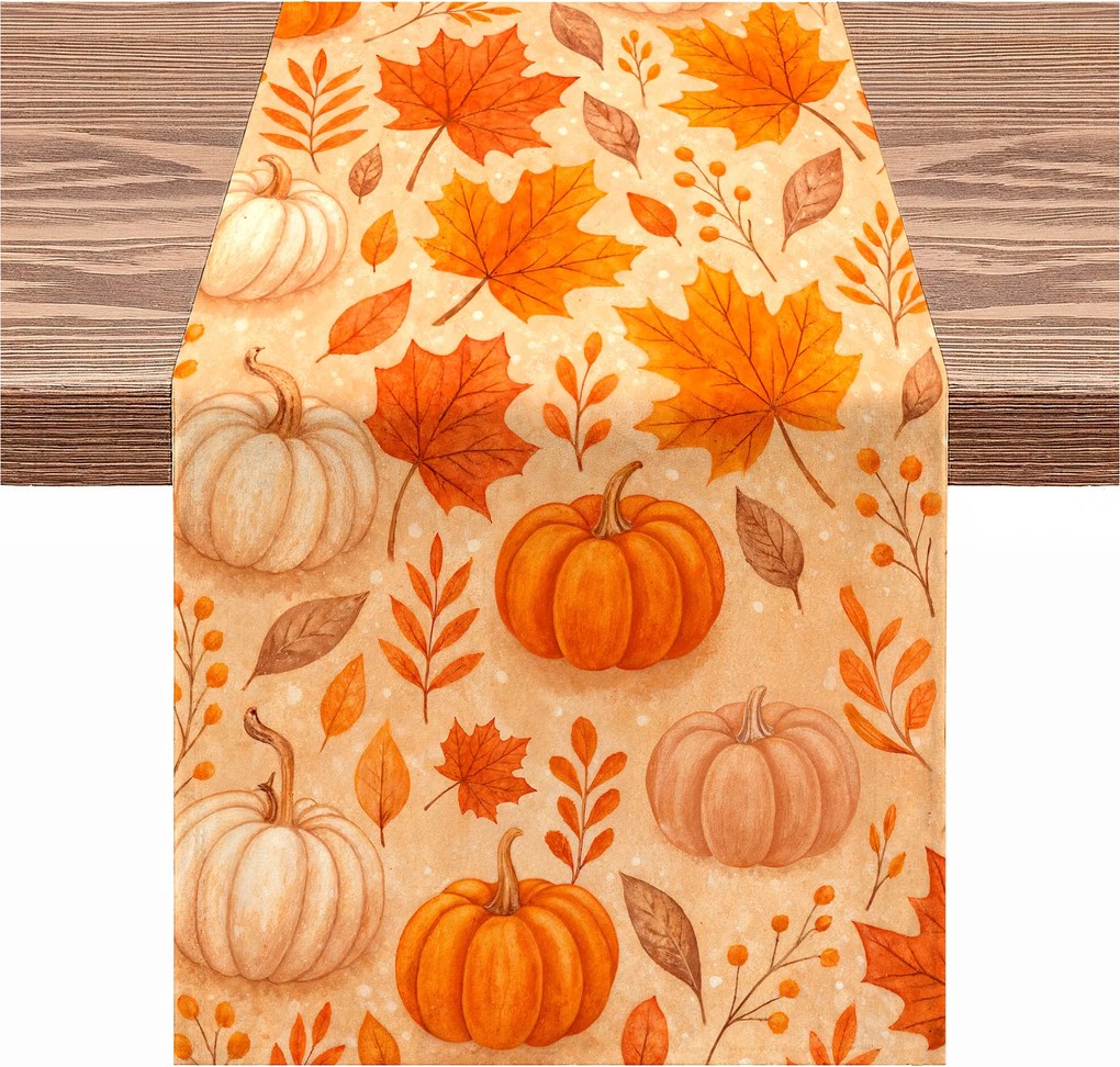 Asztalterítő pad őszi levelek abrosz 40x220 karácsonyi