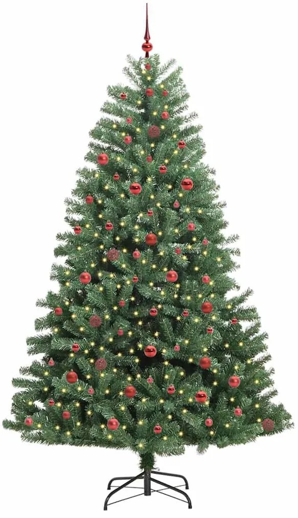 Műanyag Hajtogatós Karácsonyfa Zöld 240 cm PVC és fém