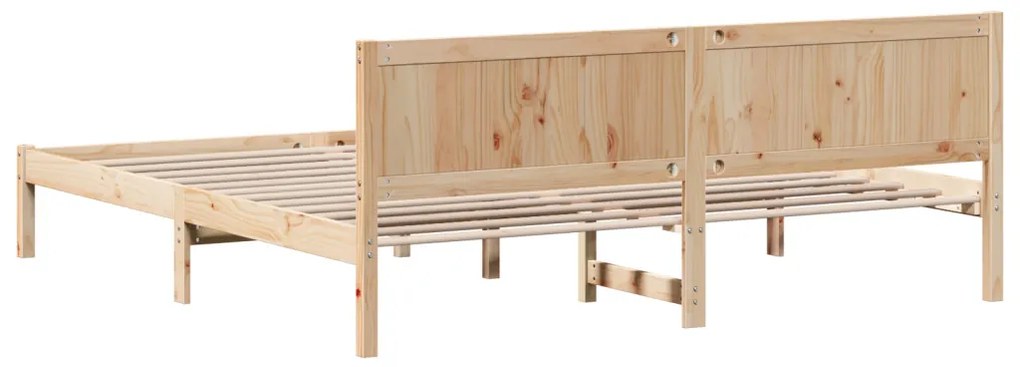 Fenyőfa Ágykeret Természetes fa Tömör fenyőfa 200 x 200 cm Tartós