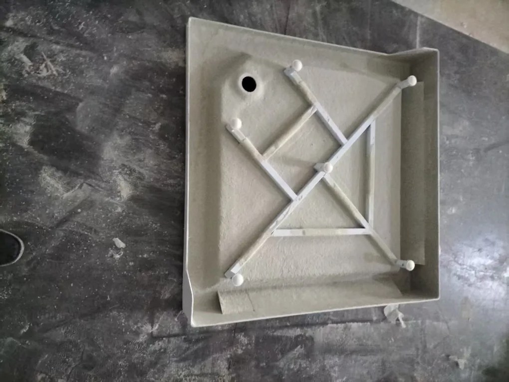 Stuxi Genova 90x90 cm szögletes két tolóajtós fehér hátfalas zuhanykabin 5 mm üveggel zuhanytálcával és csapteleppel