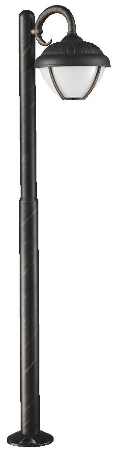PREZENT 39019 NEBRASKA Modern Kültéri Állólámpa Antik Bronz, Fekete LED IP44