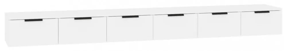 2 db fehér szerelt fa faliszekrény 102 x 30 x 20 cm