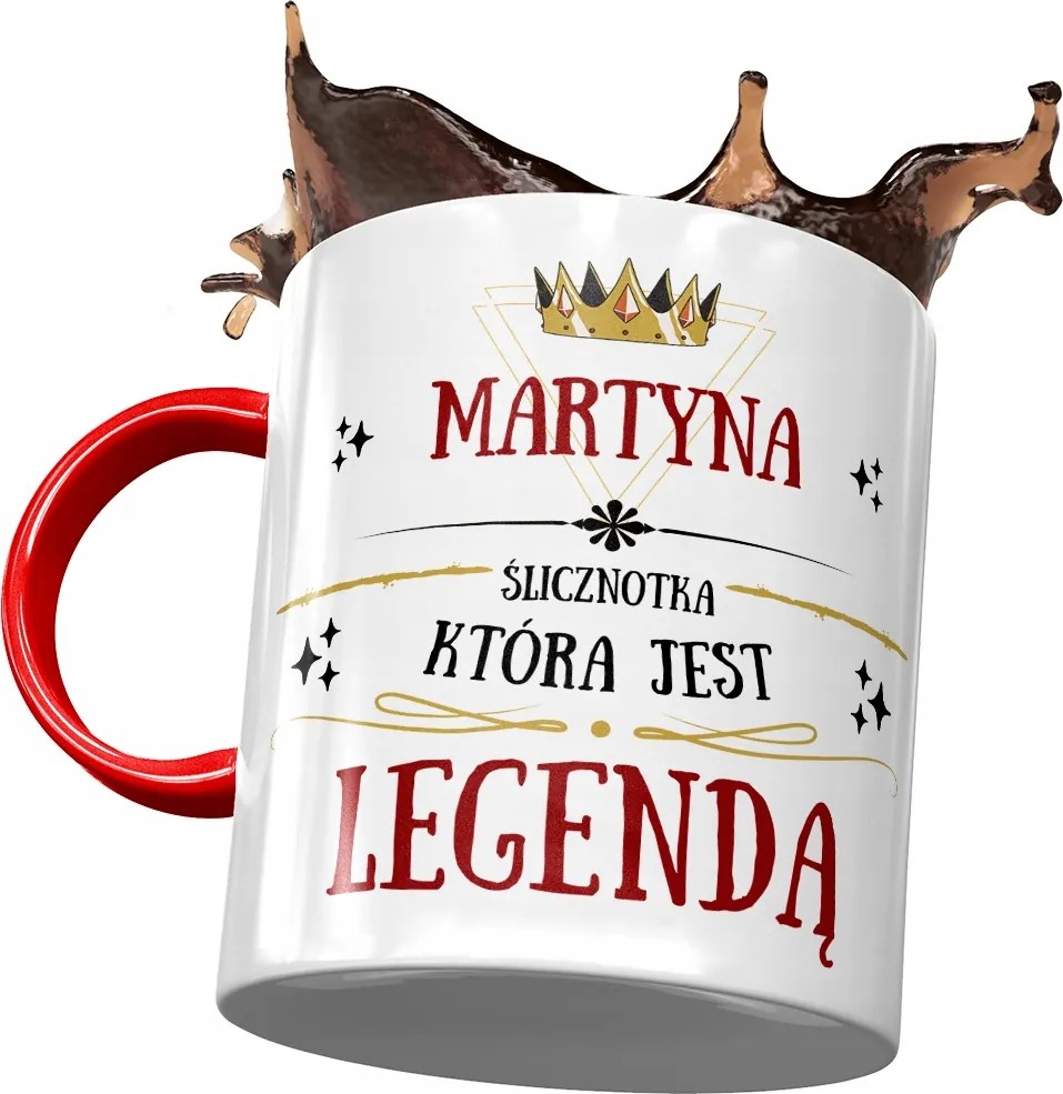 Piros Bögre Martin Feleség Barátnő Ajándék Nyomtatott Fotóval