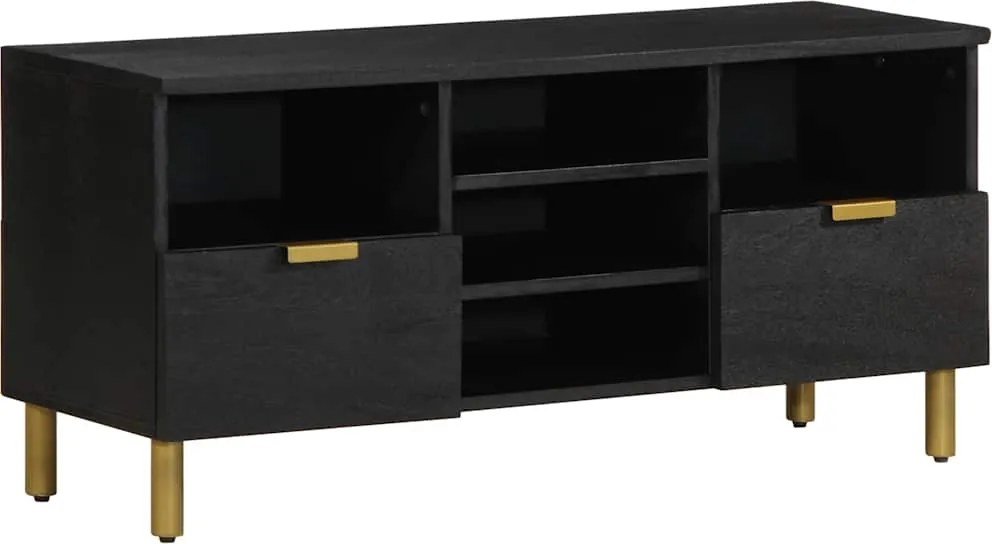 vidaXL fekete szerelt fa TV-szekrény 100 x 33 x 46 cm