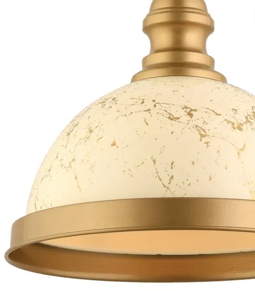 Zsinóros függeszték MONZA 1xE27/40W/230V, átm. 29 cm, krémszínű/bronzszínű