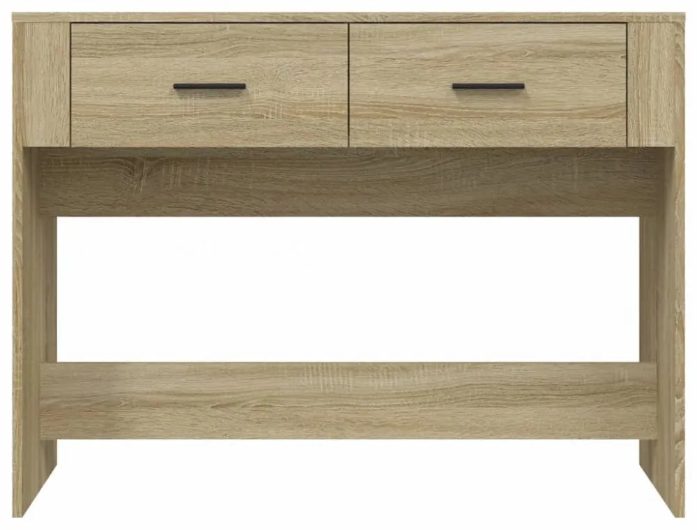 sonoma tölgy színű szerelt fa dohányzóasztal 100 x 39 x 75 cm