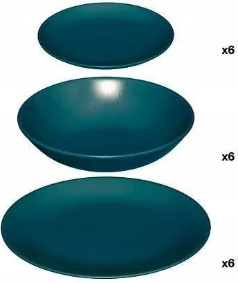 Colorama étkészlet 18 részes, kék