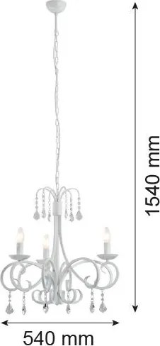 ARGON 6271 DIADEMA Kristály Csillár Fehér E14 IP20