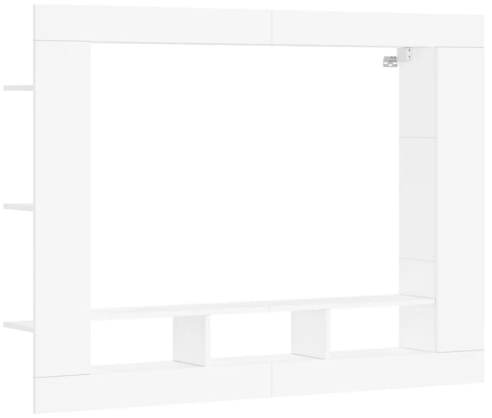 fehér szerelt fa TV-szekrény 152 x 22 x 113 cm