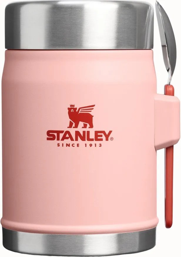 Barackszínű rozsdamentes acél ételtartó termosz 400 ml Legendary Food Jar + Spork Peach Rose – Stanley