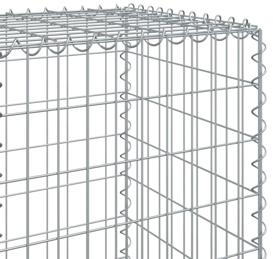 horganyzott vas gabion kosár fedéllel 900 x 50 x 150 cm