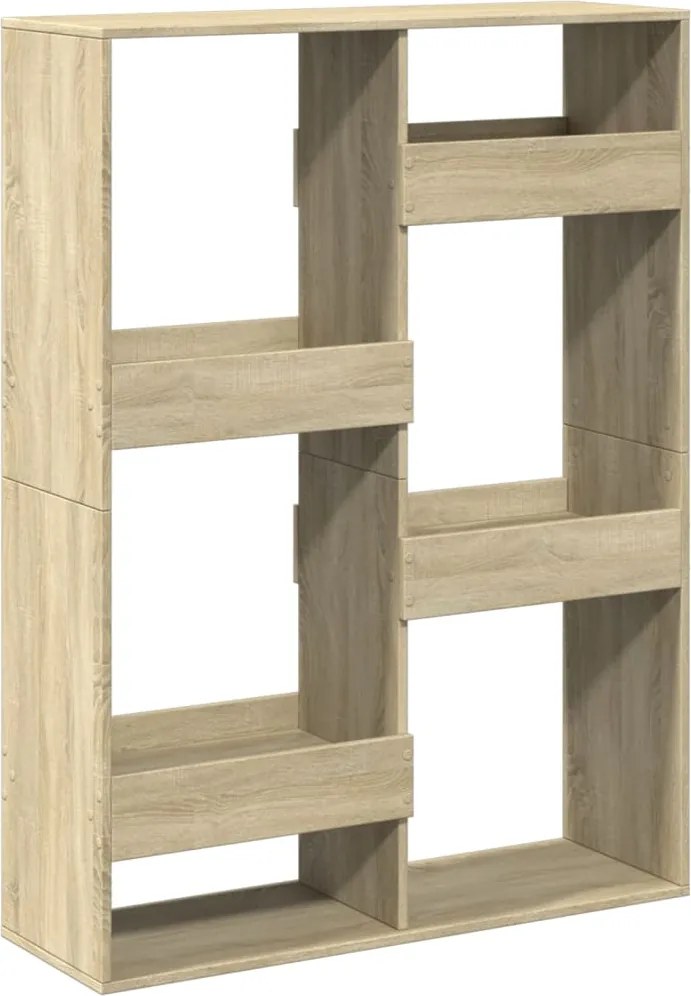 vidaXL sonoma tölgy színű szerelt fa könyvespolc 100 x 33 x 135 cm