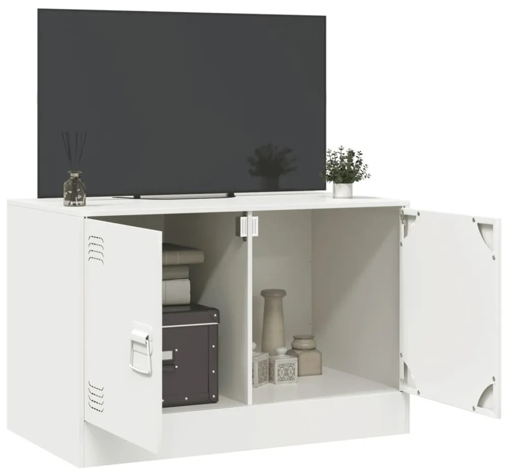 fehér acél TV-szekrény 67 x 39 x 44 cm