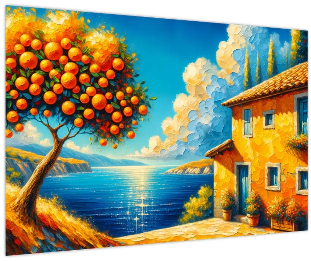 Kép - Ház narancsokkal II. (90x60 cm)