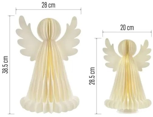 LED karácsonyi dísz 20×LED/6×AA, angyalok