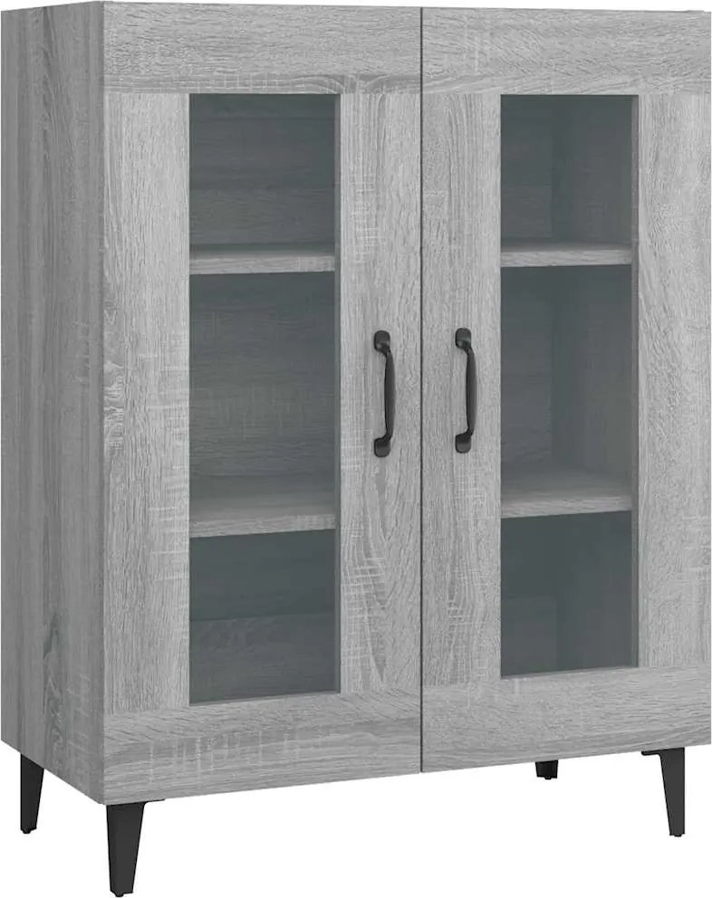 vidaXL szürke sonoma színű szerelt fa tálalószekrény 69,5 x 34 x 90 cm