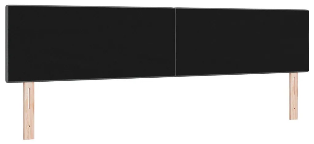 Fejtámla Gombos Párnázott Sötétszürke 200 cm Textil