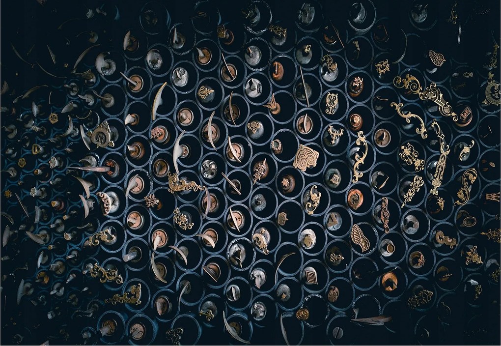 Fotótapéta flizelina Fém kerekek absztrakt loft minimalizmus 300x210 +ragasztó