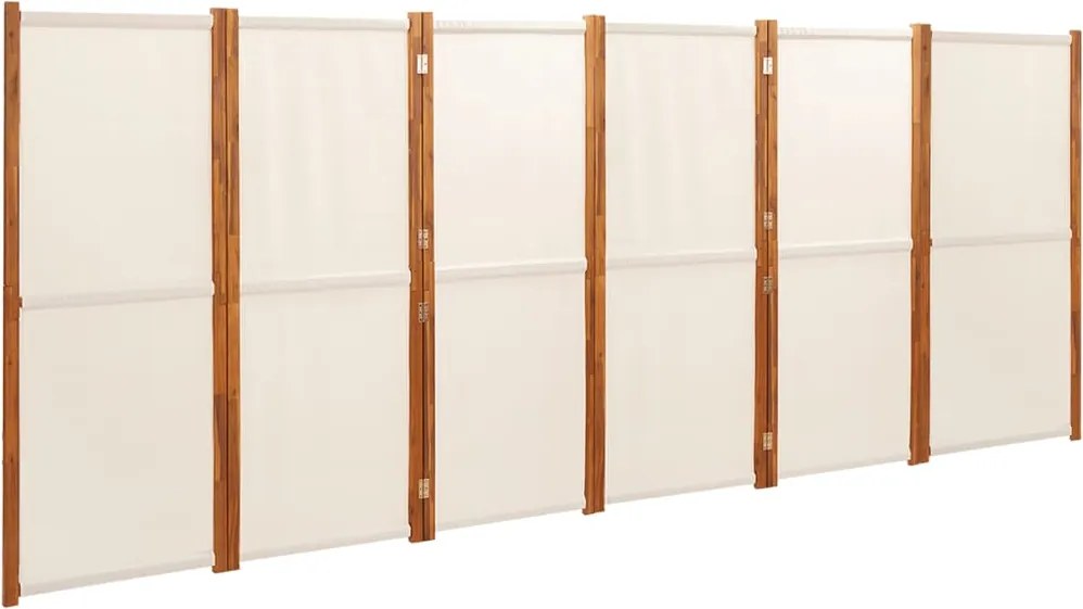 vidaXL fehér 6 paneles térelválasztó 420x180 cm